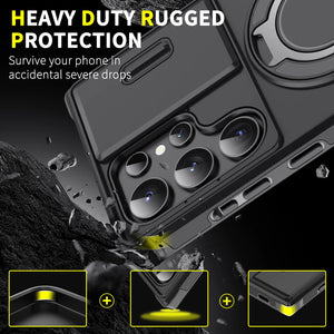 Luxury Armor Magnetic Shockproof Phone Case for Samsung Galaxy S25/S24/S23 ultra plus fe