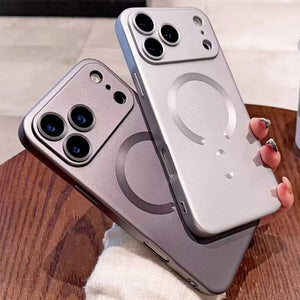 Metallic Paint Magnetic MagSafe Case for iPhone 17 16 15 14 13 12 11 Pro Max Plus