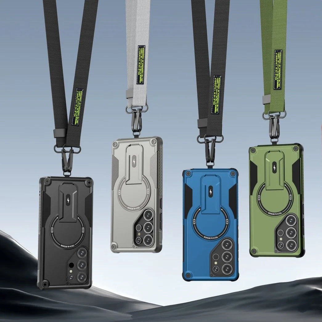 Phone Strap Strong Samsung Galaxy Case with Kickstand