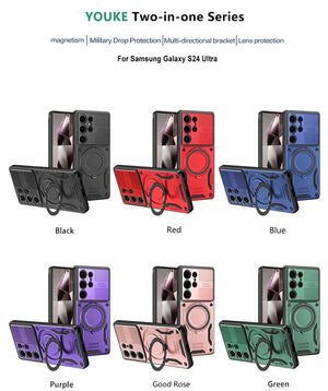 magnetic ring armor shockproof case for Samsung Galaxy with stand holder
