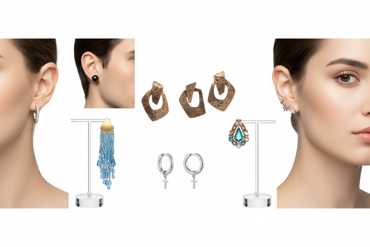 Shop earrings for women and men — hoop, stud, drop, dangle & statement styles. Trendy, affordable jewelry with fast worldwide shipping.