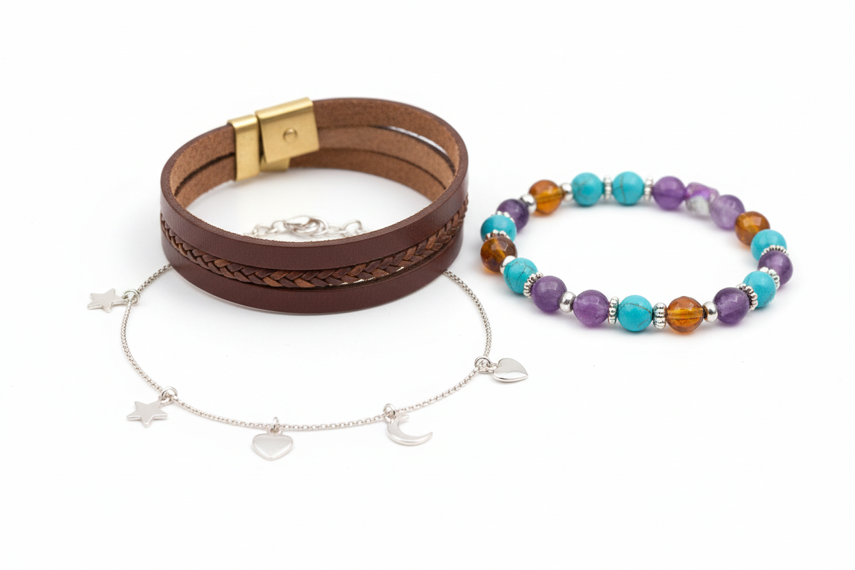 Shop bracelets for women — charm, bangles, cuff, leather & beaded styles. Trendy, affordable jewelry with worldwide shipping.
