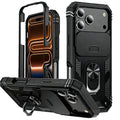 Military Armor Case with 360° Rotate Kickstand for iPhone 17 16 15 14 13 Pro Max