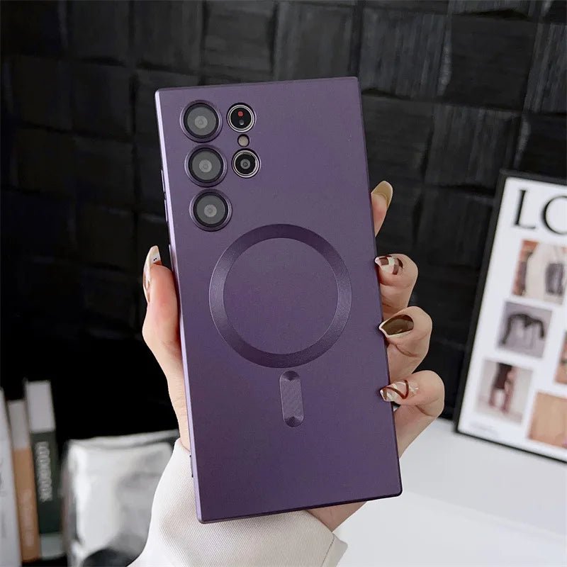 Premium soft magnetic Samsung Galaxy case with slim matte shockproof protection