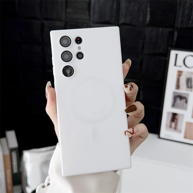 Premium soft magnetic Samsung Galaxy case with slim matte shockproof protection