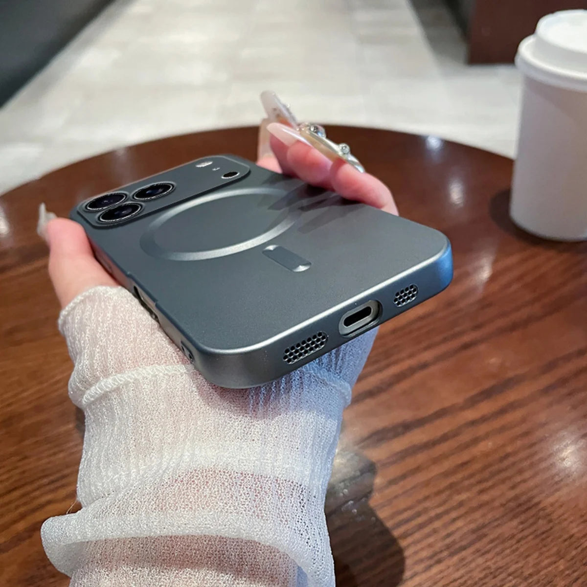 Metallic Paint Magnetic MagSafe Case for iPhone 17 16 15 14 13 12 11 Pro Max Plus