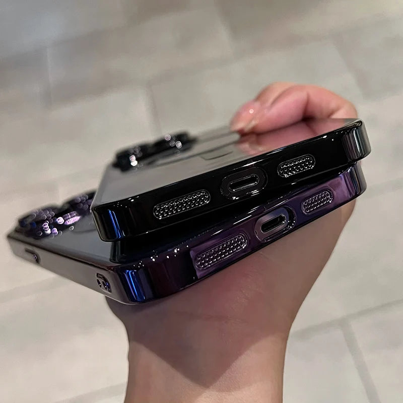 Luxury magnetic plating clear MagSafe case for iPhone 11–17 Pro Max Shockproof, lightweight, wireless charging ready.