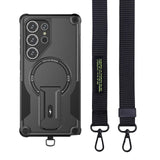 Lanyard Strap Shockproof Armor Case with Kickstand for Samsung Galaxy