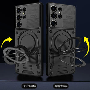 magnetic ring armor shockproof case for Samsung Galaxy with stand holder