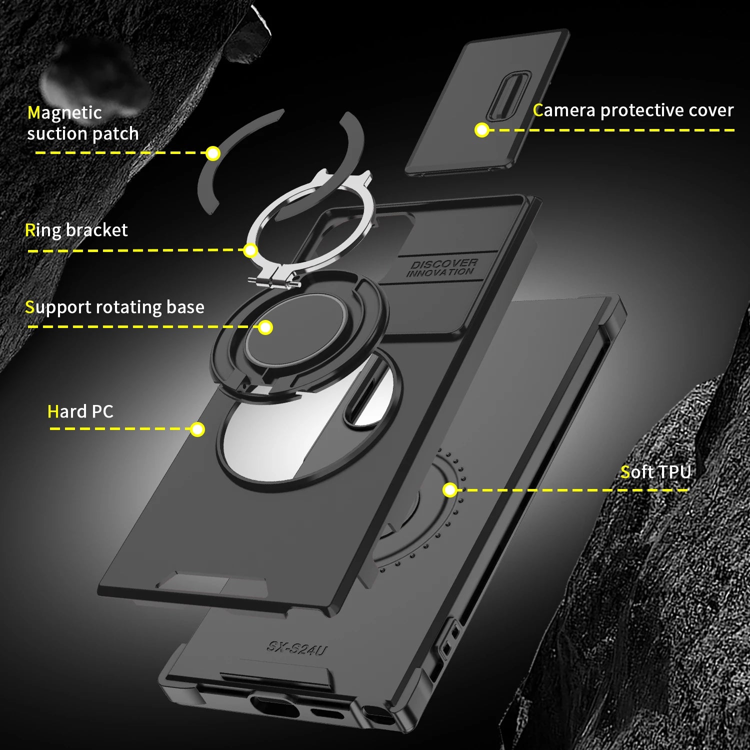 Luxury Armor Magnetic Shockproof Phone Case for Samsung Galaxy S25/S24/S23 ultra plus fe