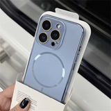 Luxury Nano Frosted Magsafe Case with Lens Glass Protect for iPhone 12-17 Pro Max Magnetic Wireless Charge Cover