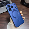 Blue Metallic Paint Magnetic MagSafe Case for iPhone 17 16 15 14 13 12 11 Pro Max Plus