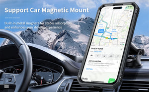 Military Armor Case with 360° Rotate Kickstand for iPhone 17 16 15 14 13 Pro Max