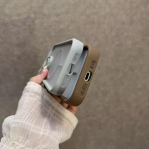 Luxury Matte Transparent MagSafe iPhone Case Magnetic Bumper Cover