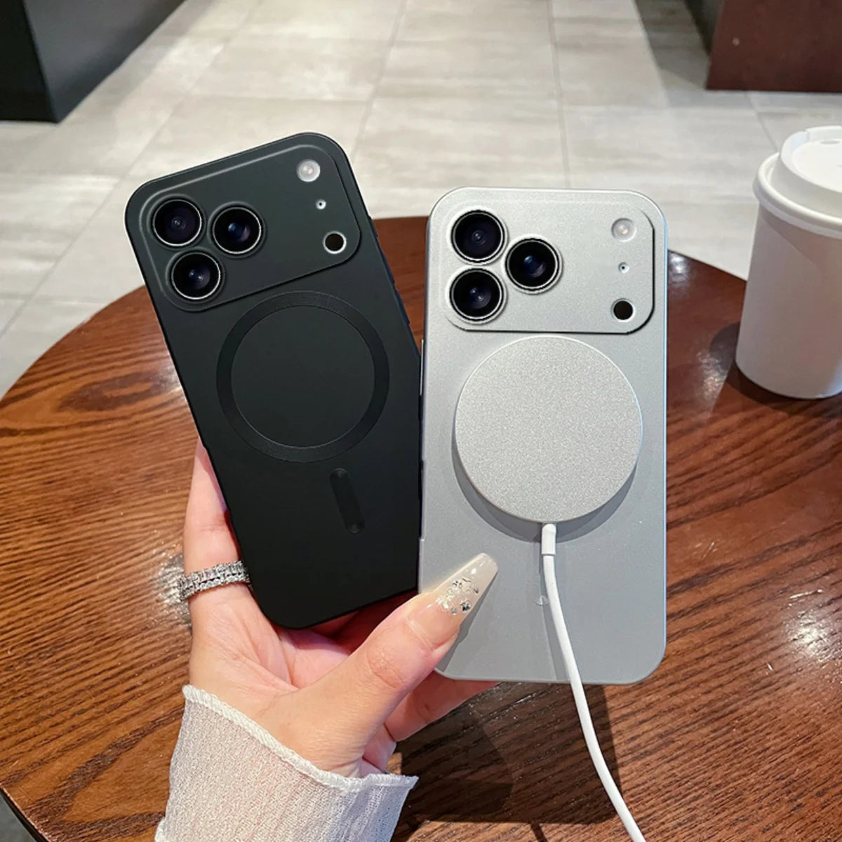 Metallic Paint Magnetic MagSafe Case for iPhone 17 16 15 14 13 12 11 Pro Max Plus