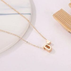 Dainty tiny heart initial necklace in gold or silver for women pendant choker jewelry